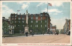 Warburton Avenue Showing Manor Hall and Solders' and Sailors' Monument Postcard