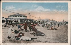 Beach and Pavilion Newport, RI Postcard Postcard Postcard