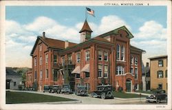 View of City Hall Winsted, CT Postcard Postcard Postcard