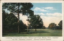 Looking Towards First Green, Biloxi Golf Club Mississippi Postcard Postcard Postcard