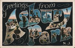 Greetings from Asbury Park New Jersey Postcard Postcard Postcard