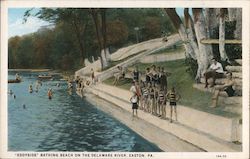 "Eddyside" Bathing Beach on the Delaware River Easton, PA Postcard Postcard Postcard