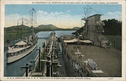 USS Saratoga and HMS Despatch Postcard