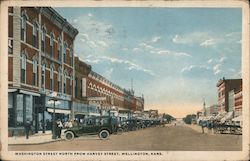 Washington Street North from Harvey Street Postcard