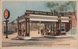 Gulf Refining Co. A typical Gulf Service Station Gas Stations Postcard Postcard Postcard