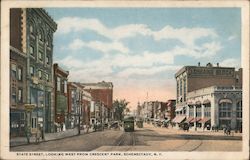 State Street, Looking West From Crescent Park Schenectady, NY Postcard Postcard Postcard