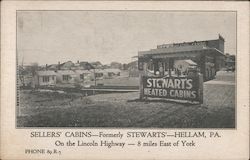 Stewart's Heated Cabins Hellam, PA Postcard Postcard Postcard