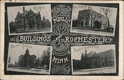 Public Buildings of Town Postcard