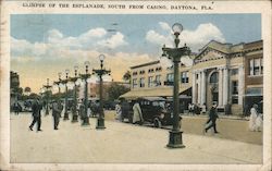 Glimpse of the Esplanade, South from Casino Daytona Beach, FL Postcard Postcard Postcard