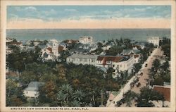 Birds'-Eye View Showing Biscayne Bay Miami, FL Postcard Postcard Postcard