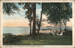 Short Beach, Lake Shore Park Lake Winnipesaukee, NH Postcard Postcard Postcard