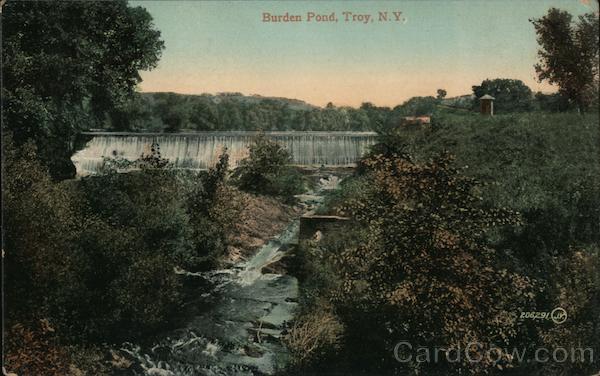 Burden Pond Troy, Ny Postcard