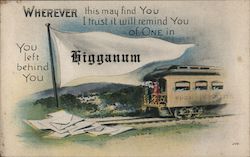 Train Car on Tracks Postcard