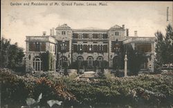 Garden and Residence of Mr. Giraud Foster Lenox, MA Postcard Postcard Postcard