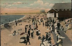 A Summer's Day at Watch Hill Rhode Island Postcard Postcard Postcard