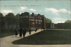 View of Winthrop Park, Greenpoint Brooklyn, NY Postcard Postcard Postcard