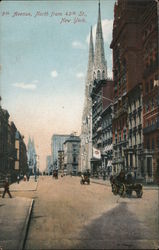 5th Avenue, North from 49th St. New YOrk, NY Postcard Postcard Postcard