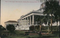 View in Hotel Royal, Palm Grounds, Showing Main Entrance Postcard