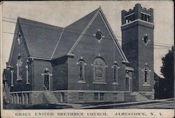 Grace United Brethren Church Jamestown, NY Postcard Postcard Postcard