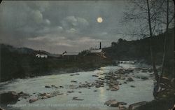 Moonlight Scene on Otsburg Creek Fort Plain, NY Postcard Postcard Postcard