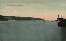 Steamer "Henrick Hudson" Showing Palisades and Power House, Looking North Postcard