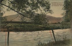 Bramley Mountain and Delaware River Bloomville, NY Postcard Postcard Postcard