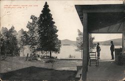 View of Merrill House and Chateaugay Lake New York Postcard Postcard Postcard