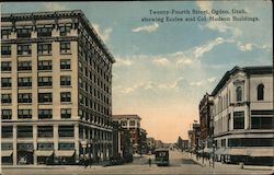 Twenty-Fourth Street Showing Eccles and Col. Hudson Buildings Ogden, UT Postcard Postcard Postcard