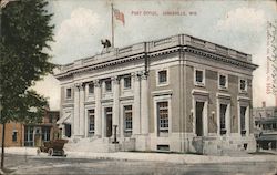 Post Office, Janesville, WIS. Wisconsin Postcard Postcard Postcard