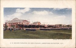 U.S. Sailors Parading on Lee's Parade, Jamestown Exposition, 1907 Postcard