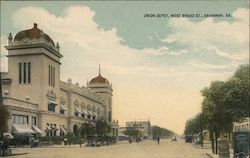 Union Depot, West Broad St. Postcard