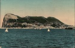 Rock of Gibraltar from Spanish Coast Postcard