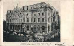 Anvers La Gare : Janvier 1903 Postcard