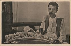 An ivory carver Postcard Postcard Postcard