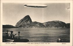 The Graf Zeppelin Over the Bay Postcard