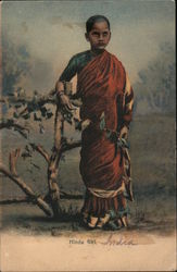 Hindu Girl India Postcard Postcard Postcard