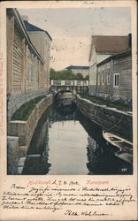 Sund Canal Through Hudiksvalls Sweden Postcard Postcard Postcard