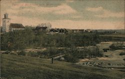 View of Town and Mörrumsån River Sweden Postcard Postcard Postcard