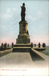 Statue of Ferdinand de Lesseps Postcard