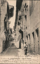 Pampinot Street Fuenterrabía, Spain Postcard Postcard Postcard