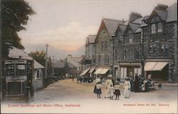 Central Buildings and Motor Office, Ambleside Postcard