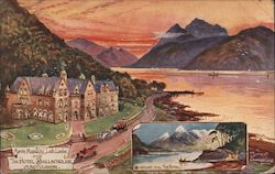 Marven Mountains, Loch Linnhe and The Hotel Ballachulish, Argyllshire Scotland Postcard Postcard Postcard