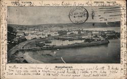 View of Harbor and Village Postcard