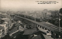 A Partial Grand Sight of the Overhead Railway Line Running Through the City Postcard