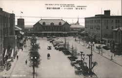 The Newly style station previous of an open space, Shimonoseki Postcard