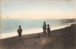 Ladies enjoying an outing at the beach Postcard