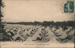 General View of Tents, Camp du Ruchard Postcard