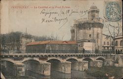 Le Castillet et le Pont Ecluse Postcard