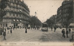 Le Harve - Le Boulevard de Strasbourg Postcard