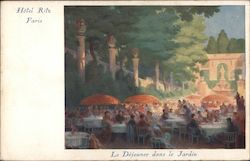 Hotel Ritz Paris, Lunch in the garden Postcard